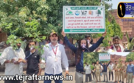 आगरा के प्रसिद्ध पर्यावरण कार्यकर्ता और ‘ट्री मैन’ के नाम से मशहूर त्रिमोहन मिश्रा ने 31 मई 2026 को लाल किले पर अपनी टीम के साथ जंगलों की अंधाधुंध कटाई और बढ़ते पर्यावरण