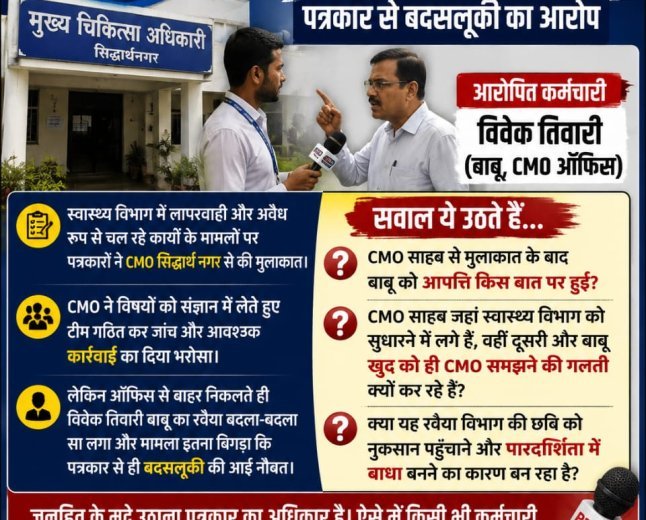 स्वास्थ्य विभाग की शिकायतों पर CMO से मुलाकात, कार्रवाई का आश्वासन