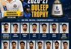 Jitendra Kumar: ➤ Duleep Trophy 2026–27 / *डूलिप ट्रॉफी 2026–27 🏏*    * Winner / *विजेता* : East Zone / *ईस्ट ज़ोन*    * Captain / कप्तान: Ishan Kishan / ईशान किशन