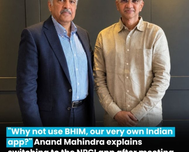 ANAND MAHINDRA GETS A PERSONAL LESSON IN BHARAT'S UPI STORY, SWITCHES HIS GO-TO APP TO BHIM UPI*